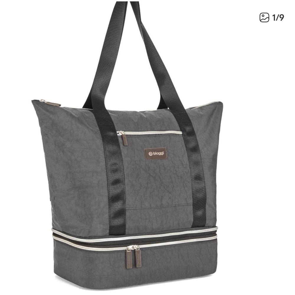 Biaggi gray Carry Cube Tote compression travel tote bag gray